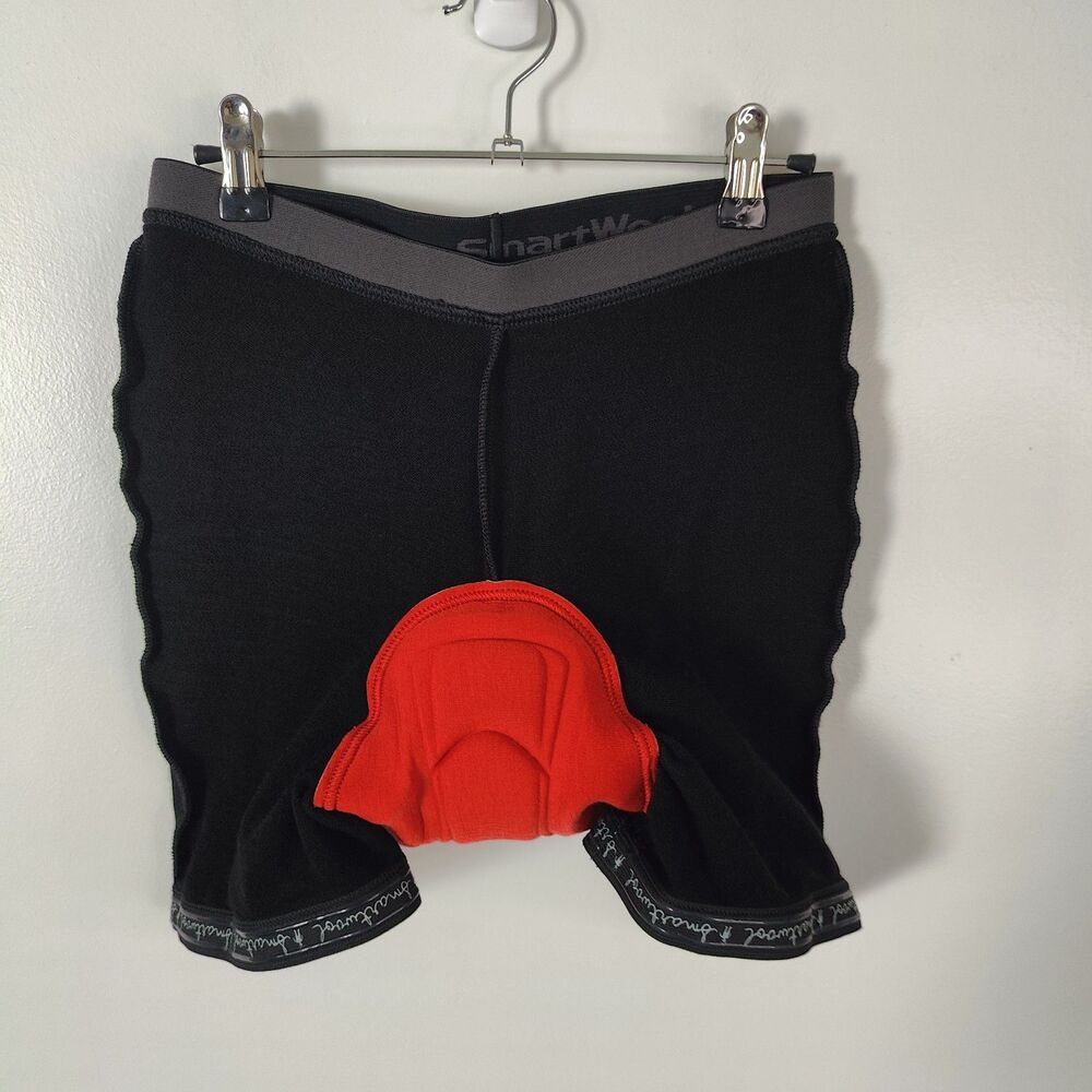 Smartwool Cycling Liner Shorts Mens Medium Black Padded Merino Wool Bike Inner - Picture 3 of 8